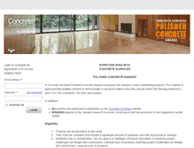Tablet Screenshot of polishedconcreteawards.com